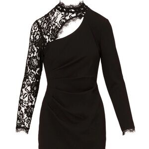 Adrianna Papell Navy Blue Lace Dress Sz 14 NWT